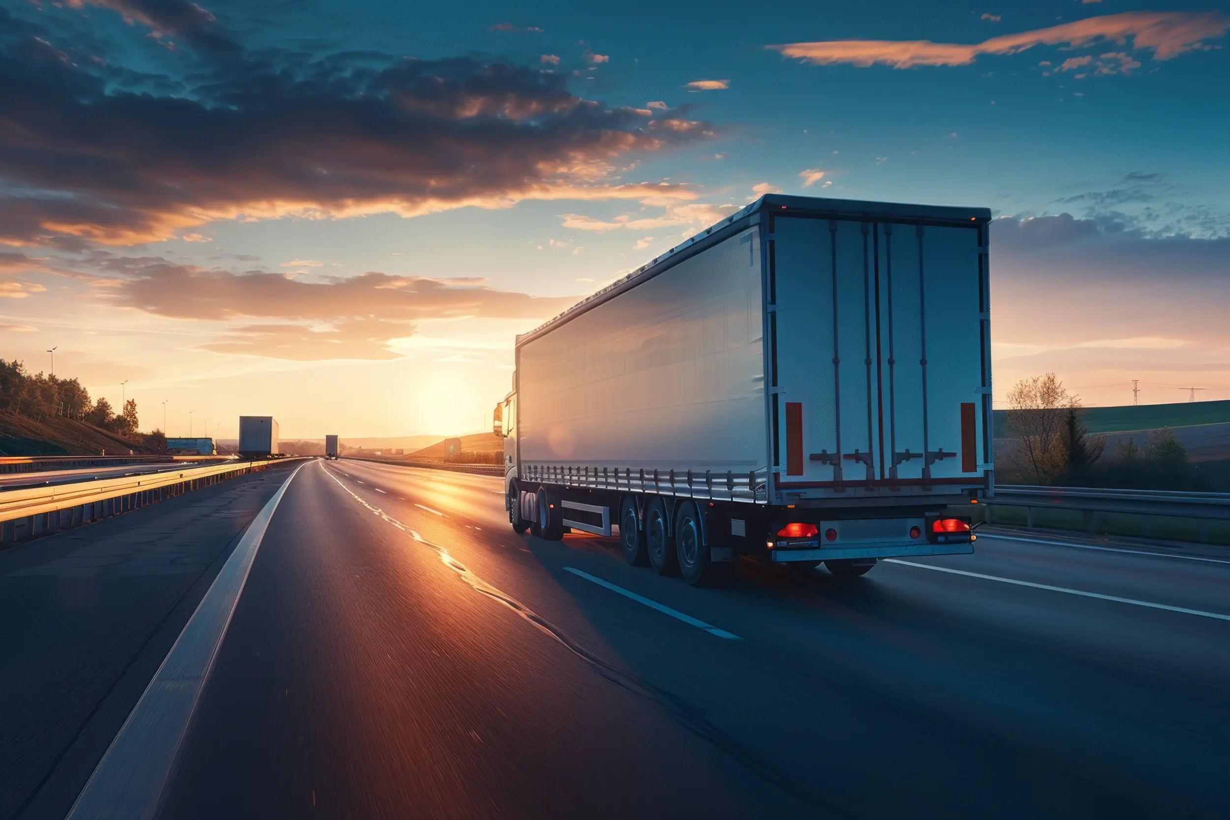 truck on interstate